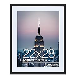Frame Amo 22x28 Black Picture Frame with 17.5x23.5