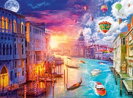 Jigsaw Puzzles 1000 Pieces For Adults Venice Water City Puzzle Vibrant Colors Fits Family Challenge Puzzle Game Excellent Cutting Puzzles Toys Games Puzzles Dldp Al