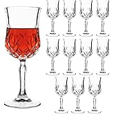 UMEIED 12 Pack 7.2oz Wine Glasses, Small Stemware for Red Wine, Port, Sherry, Dessert Wine, Crystal Clear Classic Glass Goblets Elegant Glassware for Restaurants, Bars, Home Use