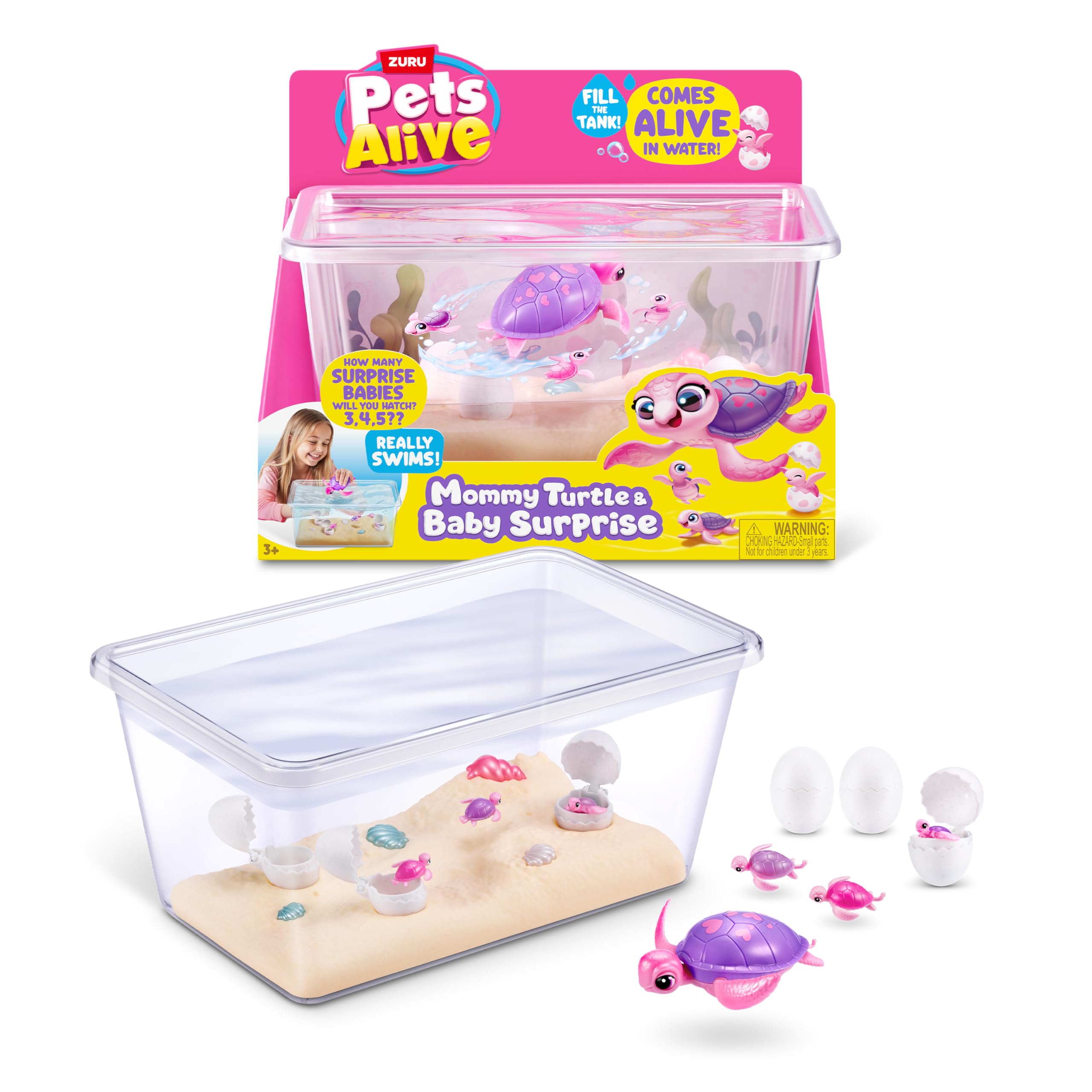 Photo 1 of Pets Alive Mama & Baby Surprise, Series 1, Mama Turtle Surprise Playset
