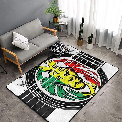 Amazon Com Niyoung Bedroom Living Room Kitchen Big Size Area Rug Home Art The Lion Of Judah Rasta Rastafari Jamaica Reggae Floor Pad Rugs Fast Dry Bathroom Rug Mat Yoga Mat
