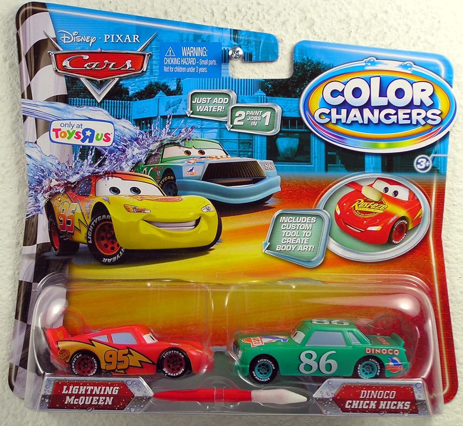 lightning mcqueen chick hicks dinoco