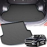 Sunsdrew Trunk Cargo Liner for Hyundai Santa Fe 2021-2023 (Include Hybrid & Plug-in Hybrid), Rear Cargo Mat Trunk Mat for Santa Fe Accessories All Weather Protection TPE Rubber Raised Edge