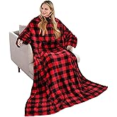 Solaris Wearable Blanket with Sleeves for Adults, Softness Comfort Warmth Fleece Gift for Women Men, Snuggy Body Throw TV Blanket for Home Office Lounge, Gift for Your Lover