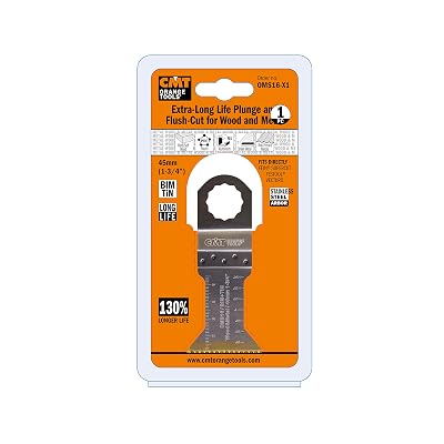 CMT Oscillating Tool Blade - Plunge & Flush-Cut Bimetal Blade For Wood & Metal, Fits Fein Supercut, Festool Vecturo - View #10