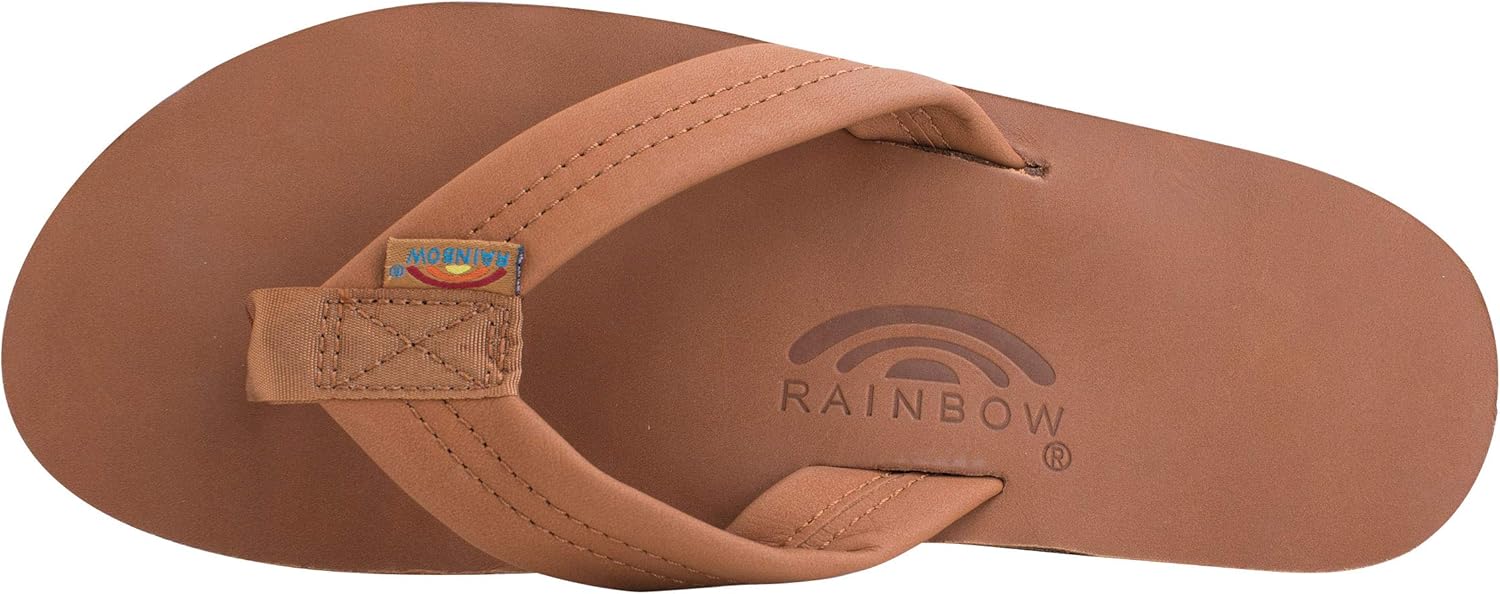 Rainbow Sandals Men's Premier Leather Double Layer with Arch Wide Strap: Shoes