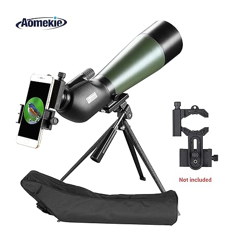 Aomekie Spektiv Sportschützen Jagd 20-60x80 Fernrohr Teleskop mit Stativ und Tasche Wasserdicht 45 Grad abgewinkelt Okular fü