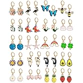 20 Pairs Hypoallergenic Huggie Hoop Earrings for Girls, Dangle Cute Earrings with Charms, Jewelry Set for Teen Girls and Women