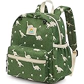 STEAMEDBUN Corduroy Toddler Backpack for Boys 2-4: Kids backpack for Boys Girls - 12 inch Preschool Kindergarten Backpacks - Dinosaur