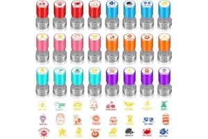 Yinder 24 Pcs Teacher Stamps for Classroom Self Inking School Classroom Stamps Bulk for Teachers Elementary Colorful Motivational Encouraging Gifts(Cute Animal)