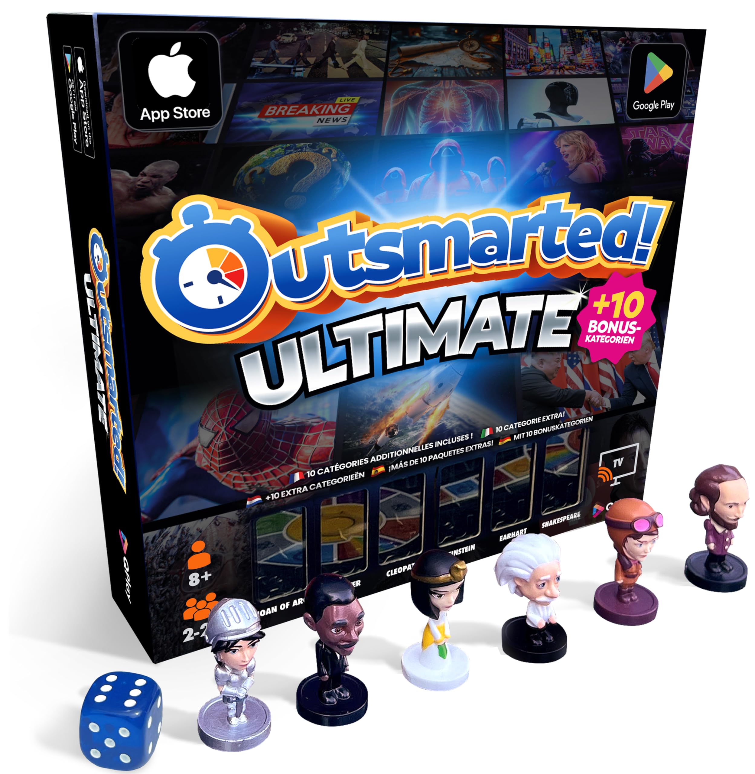 Outsmarted Ultimate – 10 spannende Zusatzkategorien | Kinder, Jugendliche und Erwachsene | Spielabend der nächsten Generation für Familie und Freunde | 2–24 Spieler | Ab 8 Jahren | Über 10.000 Fragen