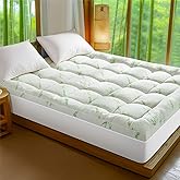 LIANLAM Bambu_Viscose Mattress Topper Queen,1200 GSM Cooling Mattress Pad,Soft Mattress Protector Cover with 8"-21" Deep Pock