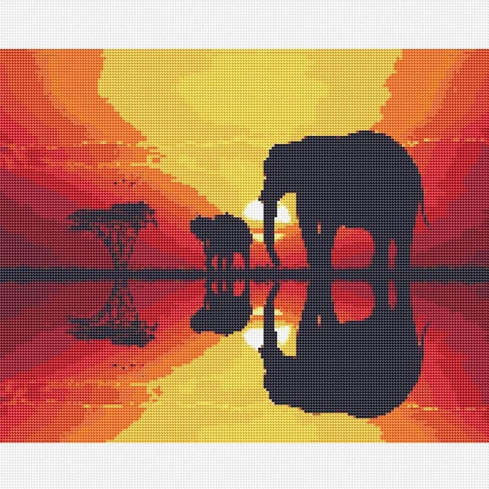DIY 5D Diamond Painting by Number Kit,Diamond Painting Kits for Adults and Beginner for Home Decor Elephants and Trees 15.7x11.8in 1 Pack - Image 3
