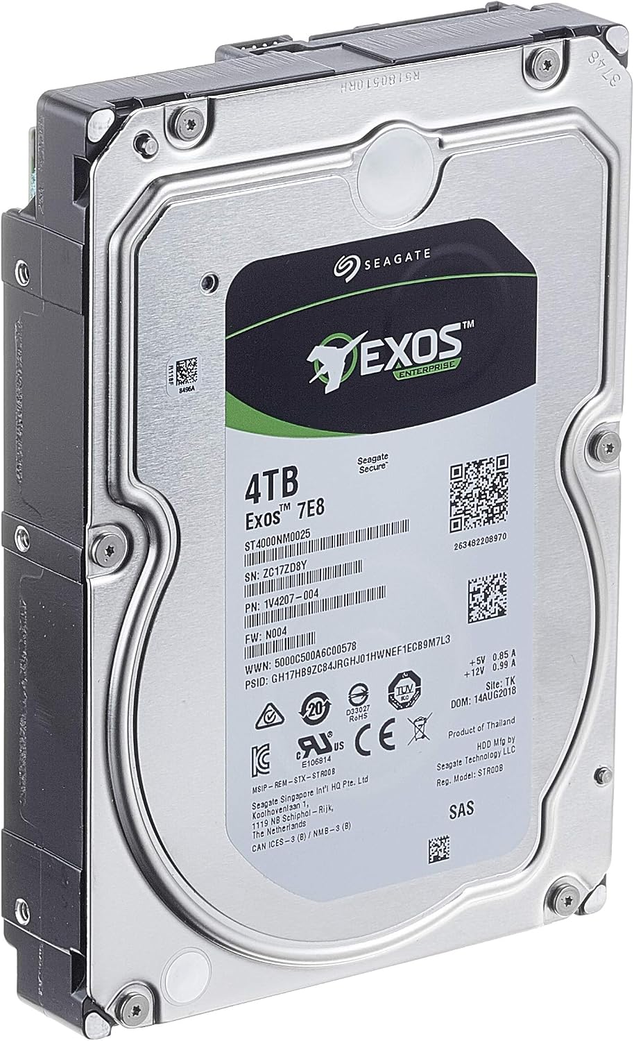 Seagate ST4000NM0025 4000GB SAS internal hard drive - internal hard drives (4000 GB, SAS, 7200 RPM, 3.5", Server/workstation, HDD)
