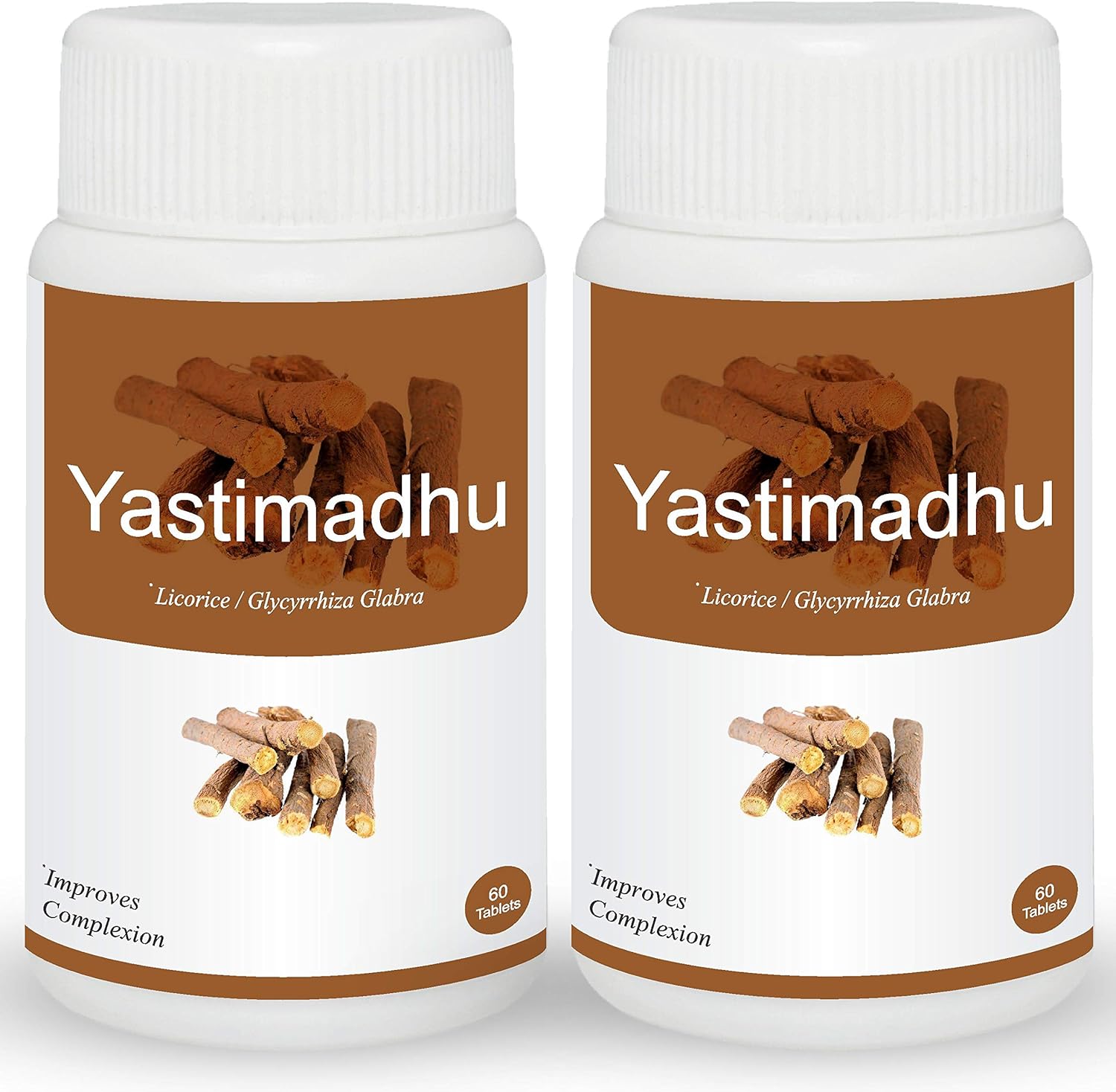 Herb Essential Yashtimadhu Licorice 500Mg Tablet 60 Count (Pack of 2
