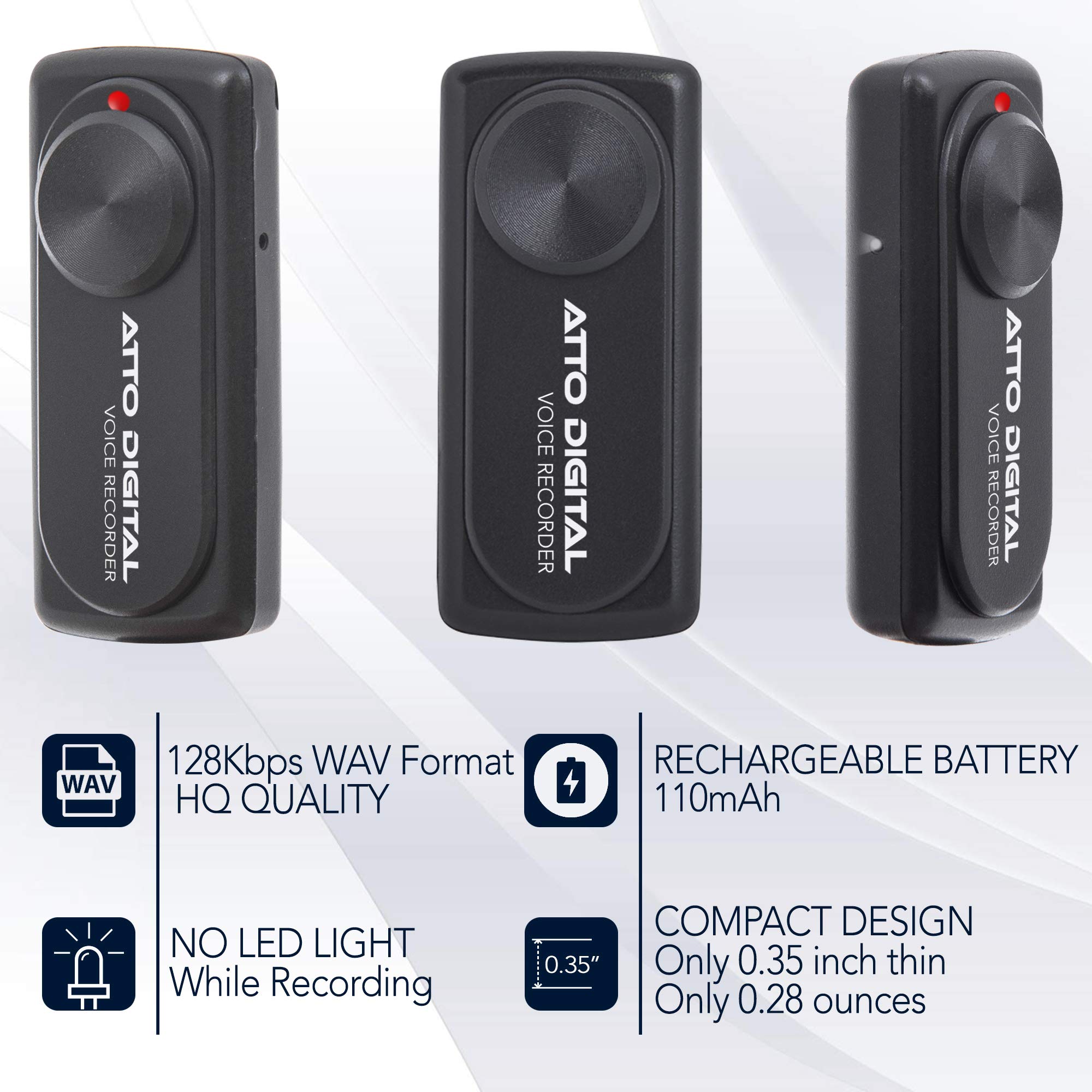 Small Voice Recorder with 20 Hours Battery Life Ideal for Lectures