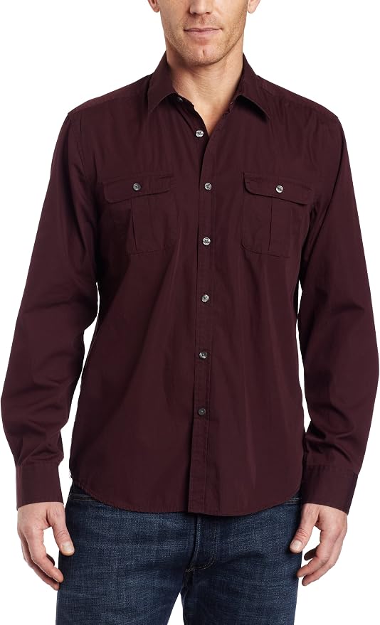mens 2 pocket long sleeve shirts