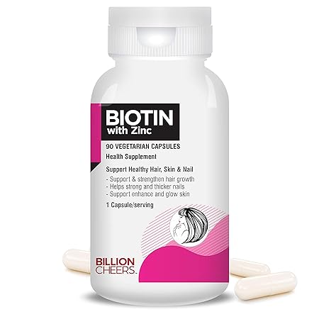 Billioncheers Biotin Capsules For Hair Growth Biotin Supplements For Added With Zinc For Hair Skin Nails 90 Veg Tablets Amazon In Health Personal Care