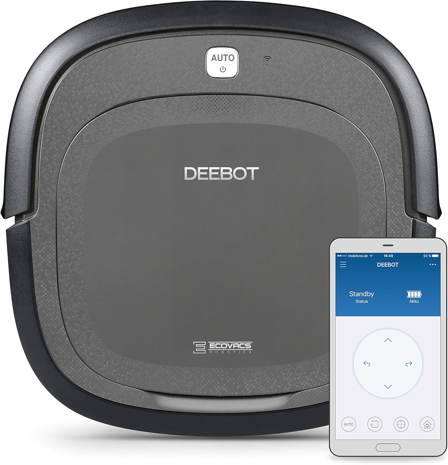 <br />
Ecovacs Robotics Deebot Slim2 Ultra flacher Saugroboter (5,7 cm) mit App-Steuerung und Fernbedienung