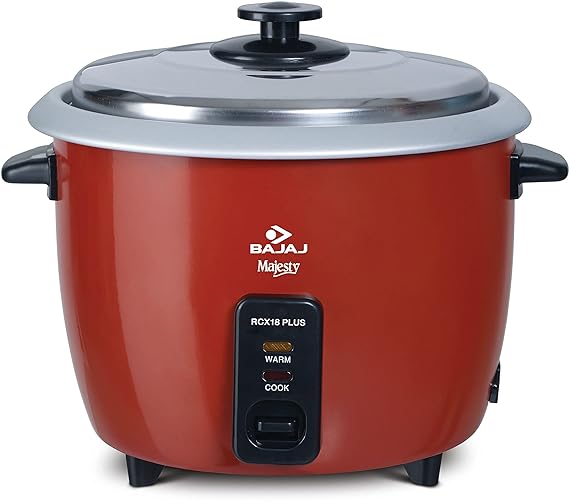 Buy Bajaj Majesty RCX18 Plus 550Watt Multifunction Rice Cooker (Red