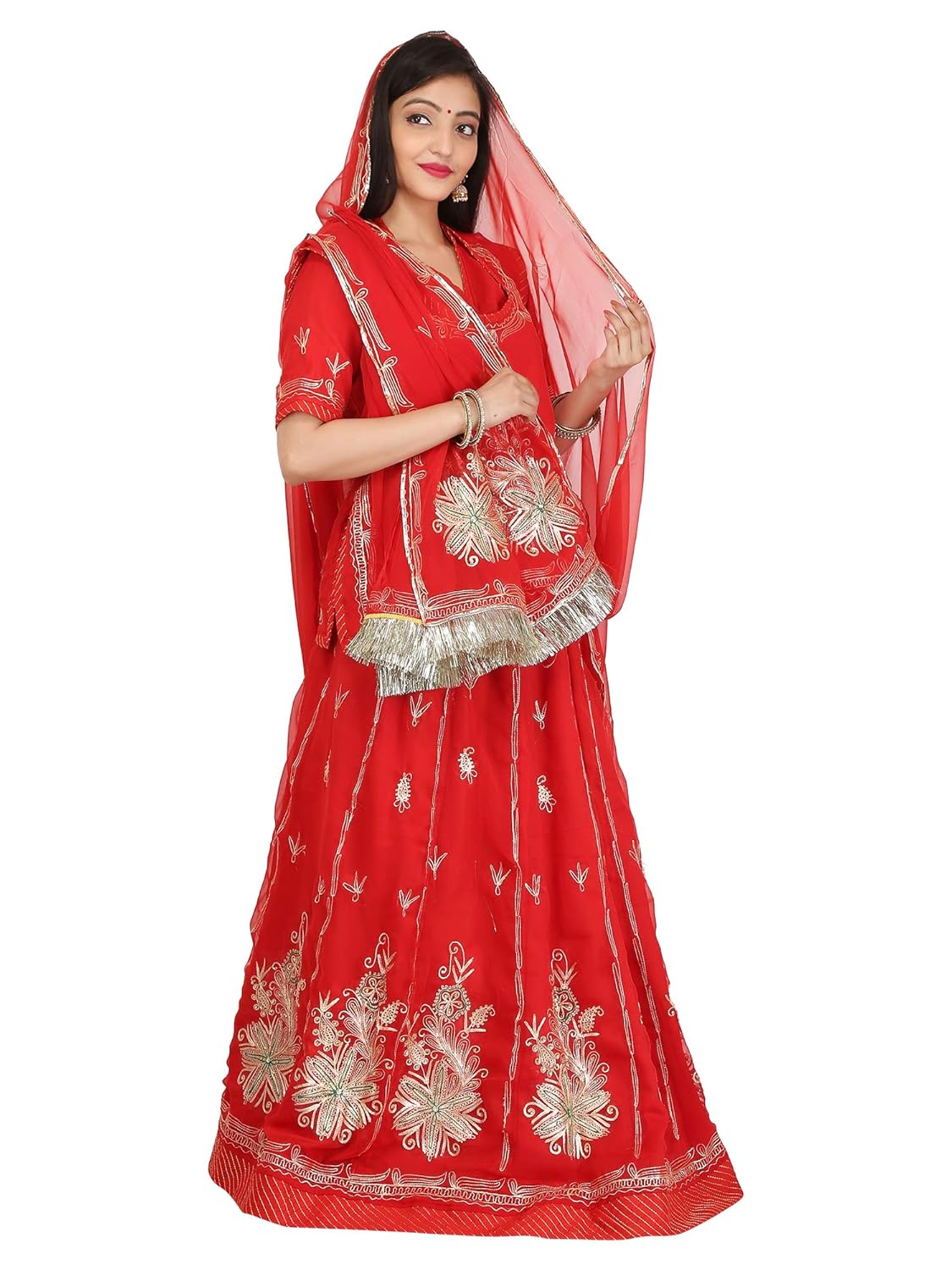 rajputi dress red colour
