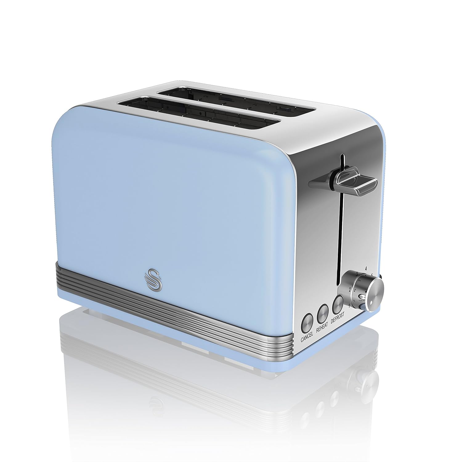 Swan ST19010BLN Retro 2 Slice Toaster, Blue