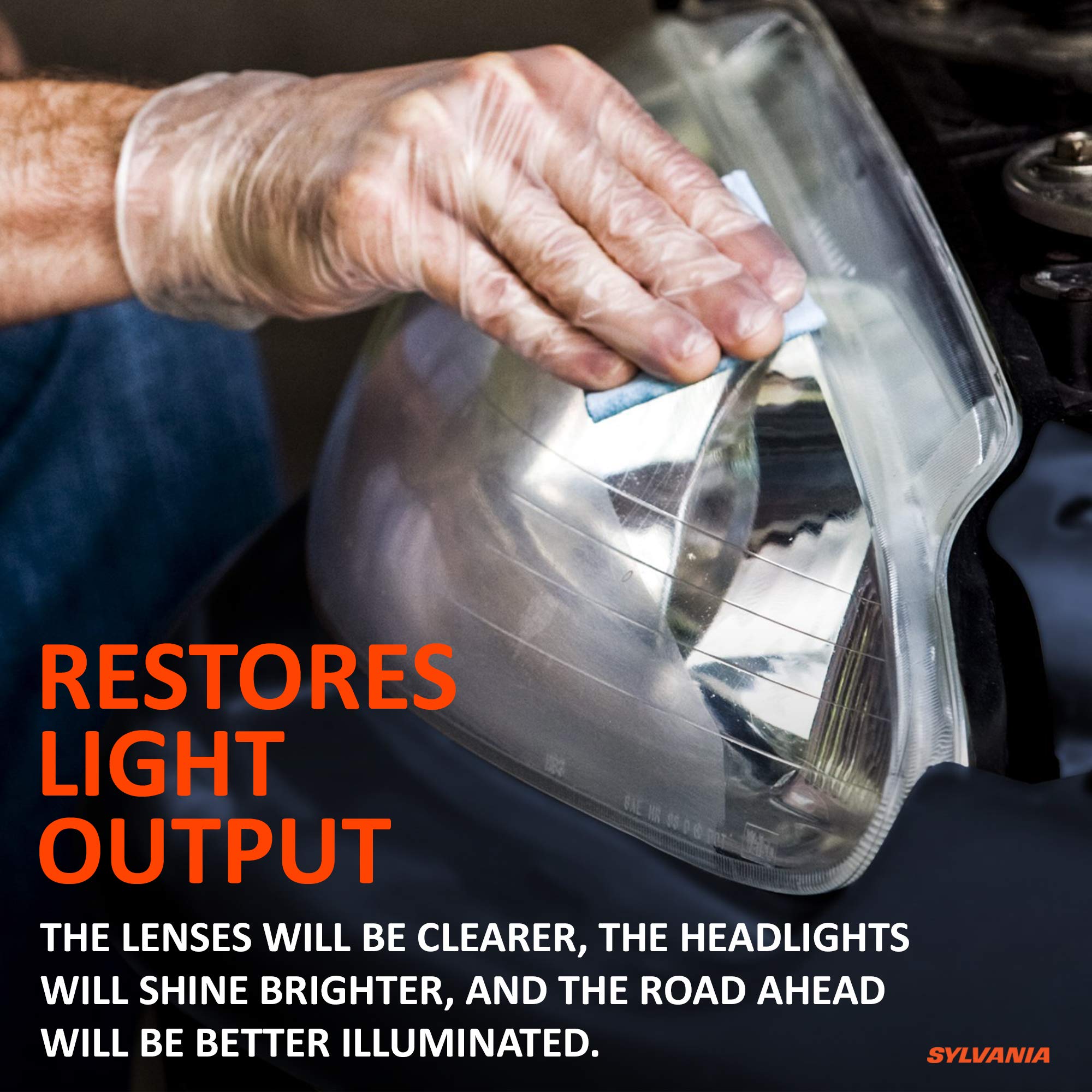 SYLVANIA Headlight Restoration Kit 3 Easy Steps to Restore Sun