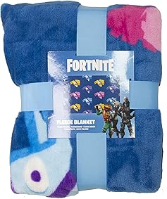 Character World Fortnite Llama - Manta (Forro Polar), diseño de piñata de Llama, Color Morado 