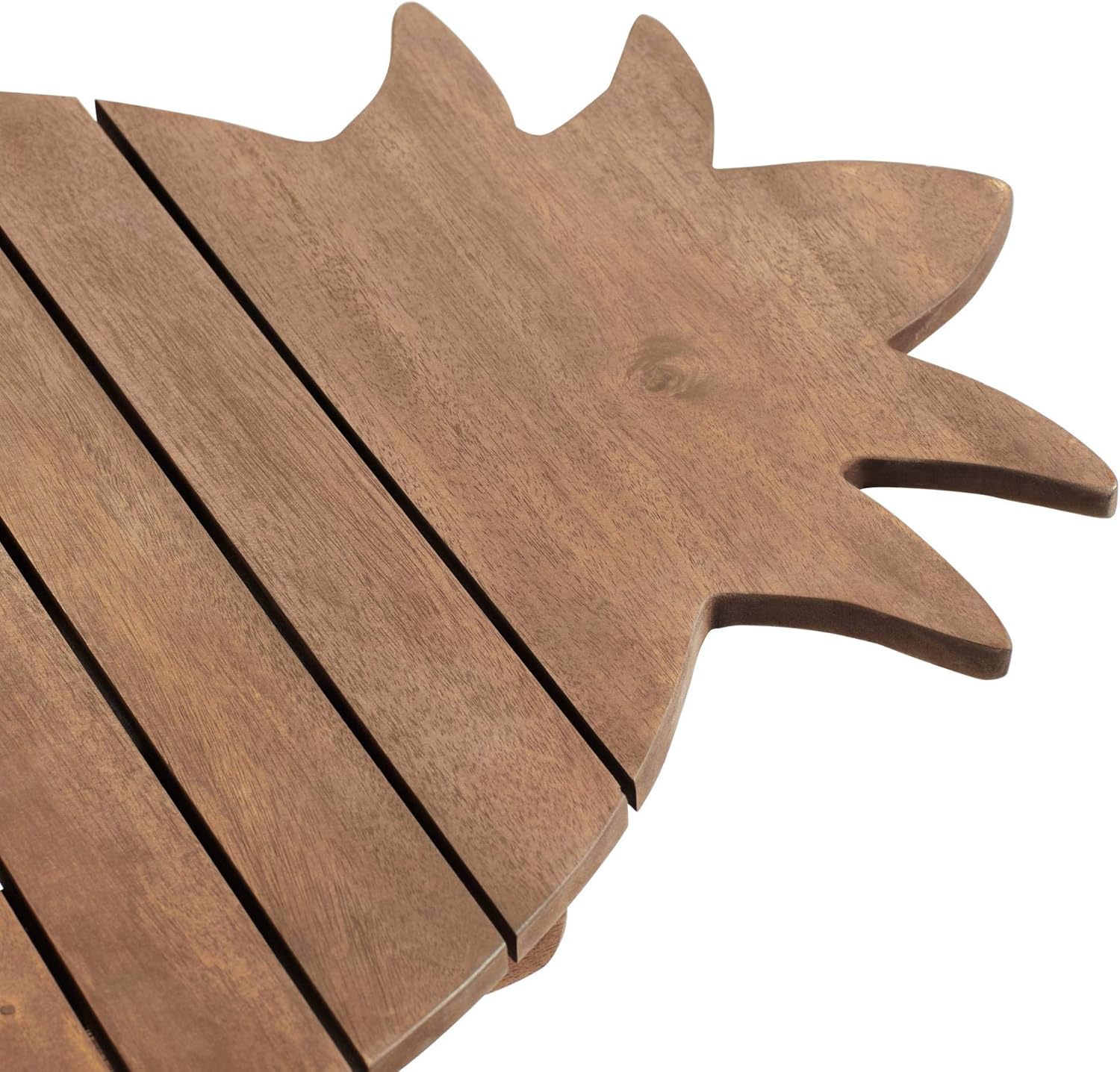 Teal Island Designs Monterey Pineapple Natural Wood Outdoor Folding Table: Clothing