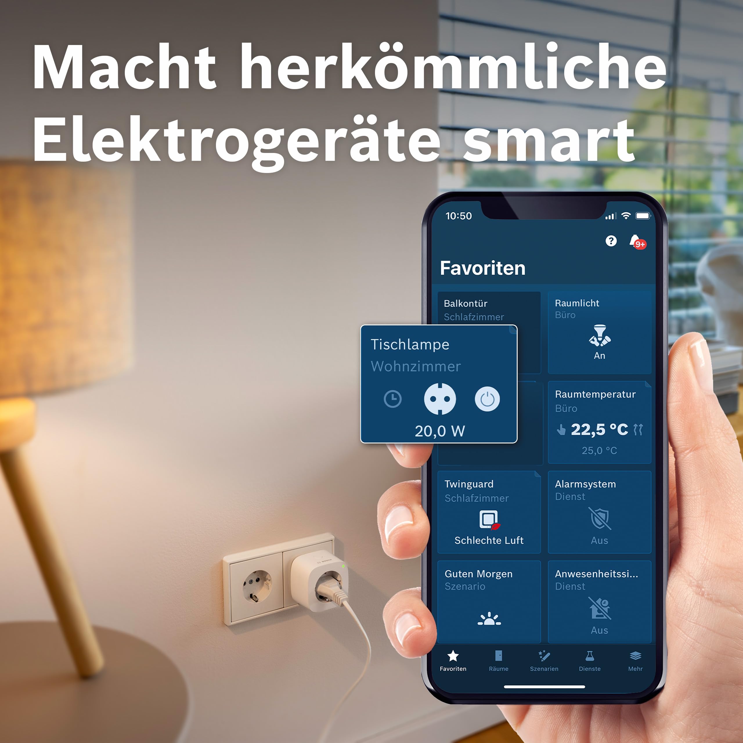 Bosch Smart Home Zwischenstecker kompakt [+M], smarte Steckdose mit Matter, Stromverbrauch messen & Energiekosten senken, App- & Sprachsteuerung, Apple Home, Google Home & Alexa kompatibel, 4er Set 2