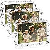 Aheroi Acrylic Picture Frames, 3 Pack 4x6 Clear Scalloped Photo Frame Freestanding Magnetic Double Sided Picture Frames, Transparent Thickened Frameless Acrylic Sign Holder, No Instal, Gifts Choice