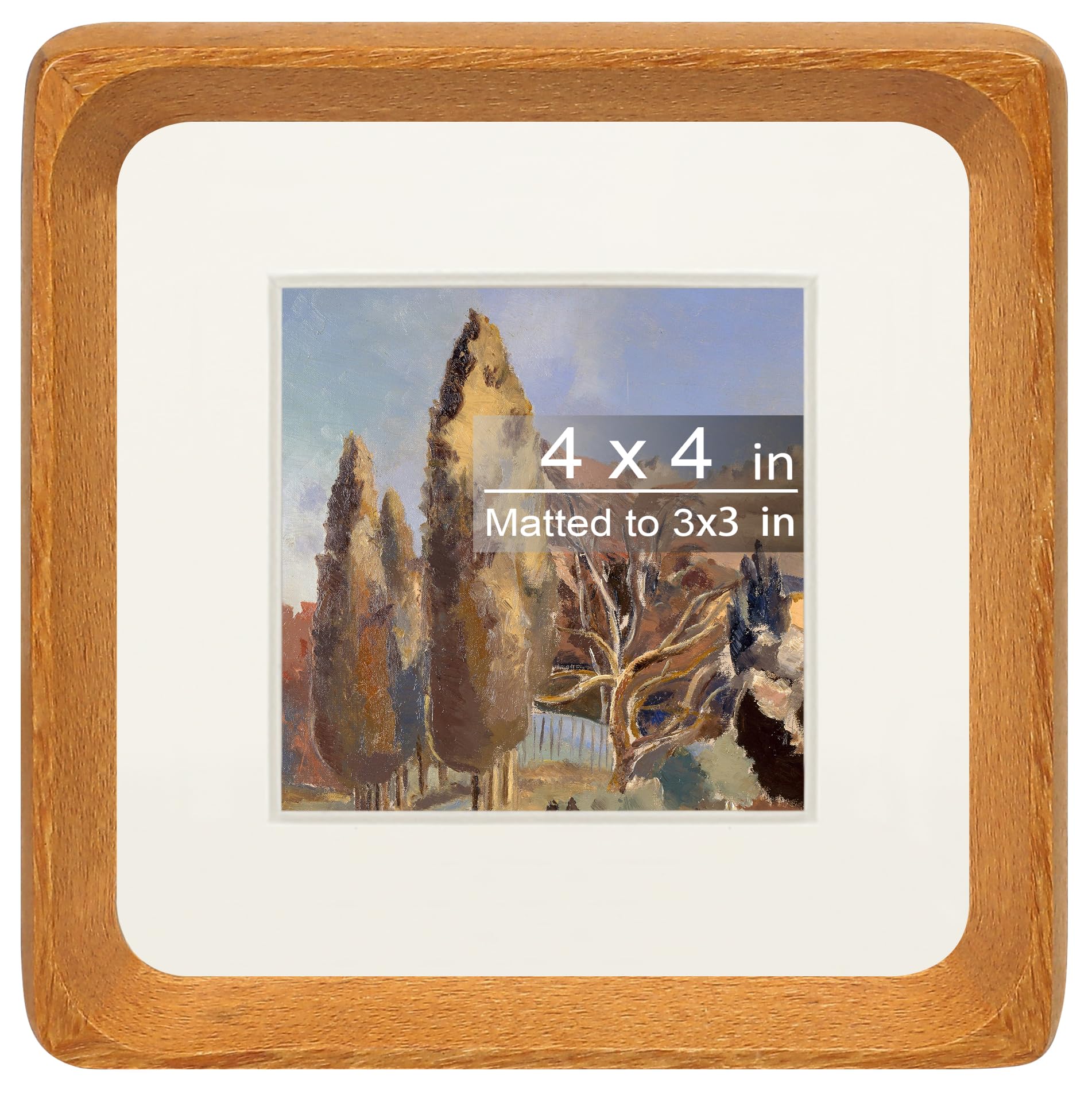 Gdfmsc Square 4x4 Picture Frame with Mat for