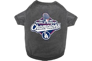Pets First MLB Los Angeles Dodgers 2025 World Series Champion Dog Shirt, Champ Pet Tee Shirt, Winning Baseball Cat Outfit Size Medium