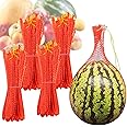 MAQIHAN 40pcs Watermelon Nets - Melon Nets Melon Hammock Heavy Duty Watermelon Net for Garden Reusable Cantaloupes Mesh Bags Hammock for Trellis Cradle(17.7inch,Red)