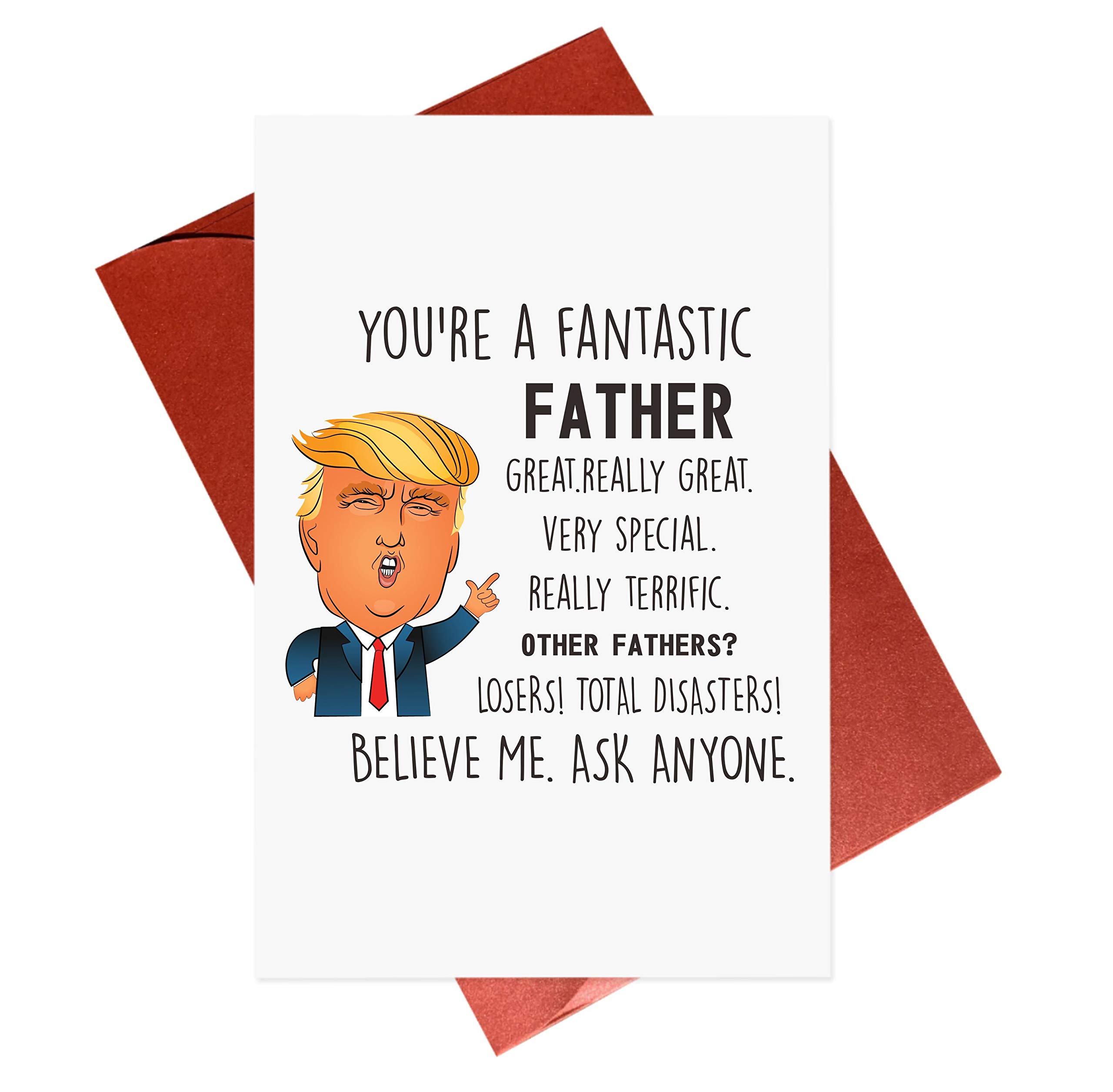 Photo 1 of **pack2**Gonzey Funny Father's Day Card,Trump Father,Dad Birthday,Humorous Greeting Cards