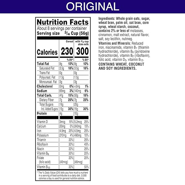 KELLOGG’S CRACKLIN’ OAT BRAN BREAKFAST CEREAL, FIBER CEREAL, FAMILY CEREAL, ORIGINAL, 16.5OZ BOX (1 BOX)
