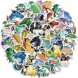 Cartoon Wings of Fire Stickers for Water Bottles, 50 Pack/PCS Cute Vsco Vinyl Aesthetic Waterproof Dog Stickers Decals Laptop