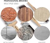 Genixart Flat Paint Brush Set 25 38 50mm Walls Ceilings Furniture Nylon 3 Pack view 6