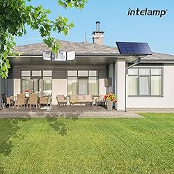 intelamp Solar Flood Lights Outdoor Waterproof, 2