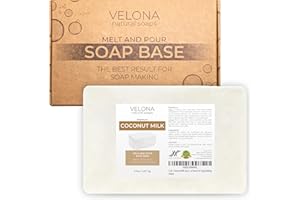 velona 5 LB - COCONUT MILK Glycerin Soap Base SLS/SLES Free | Melt and Pour | Natural Bar for The Best Result for Soap Making