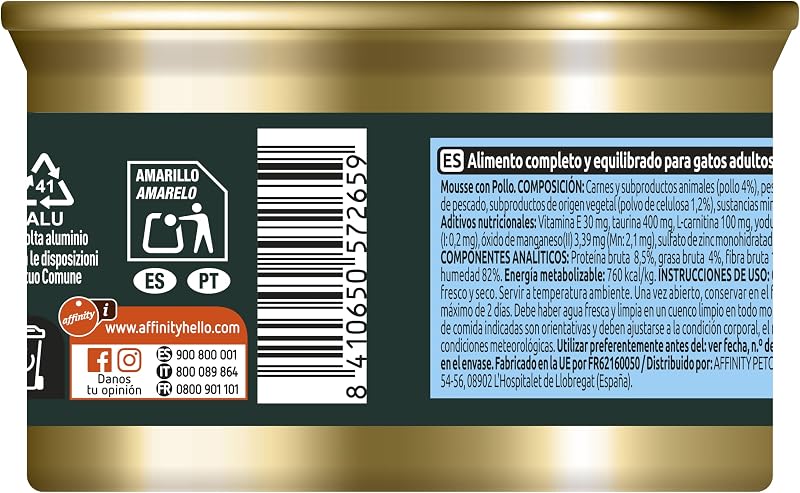 Ração úmida para gato ultima fit & delicious - mousse com frango: 24 latas de 85g