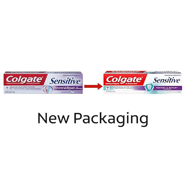 COLGATE SENSITIVE TOOTHPASTE, PREVENT AND REPAIR , MINT PASTE FORMULA, 6 OUNCE (1 PACK)