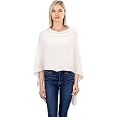 Velanio Cashmere Cashmere Knitted Poncho 100% Mongolian Cashmere Dress Topper for Women Wrap [Gift Box]