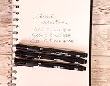 uni-ball PIN Fineliners Black Fine Tip Writing Pens Pack of 3 view 2