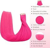 GOO GOO Tape in Hair Extensions 14in Pink 10pcs 25g Remy Human Hair view 2