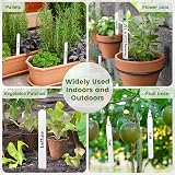KINGLAKE 100Pcs Plant Labels White Plastic Markers for Outdoor Garden 12x1.3cm view 6