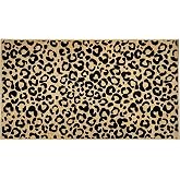 Leopard Doormat Outdoor Cheetah Print Rug Cute Bathroom Rug Bath Door Mat | Leopard Print Doormat, Funny Animal Pattern Welcome Mat, Cheetah Rug Kitchen Front Door Decor, Outside Inside, Non Slip 17x30