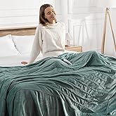 Heated Blanket Queen Size Electric Blanket 84''X90'', Ultra Soft Silky Flannel with 5 Heat Levels & 10 Hrs Timer, ETL Certified & Overheat Protection, Best Gifts for Grandma (Hunter Green)