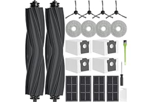 DrRobor 21PCS Replacement Parts for Dreame X30 Ultra / L10s Ultra Gen2 / L10s Pro Ultra Heat, Accessory Kit for Mova E30 Ultra Includes Dual Main Brush, HEPA Filters, Mop Pads, Side Brushes, Dust Bag