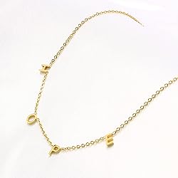 Memgift Hope Letter Necklace for Women Perfect 18k